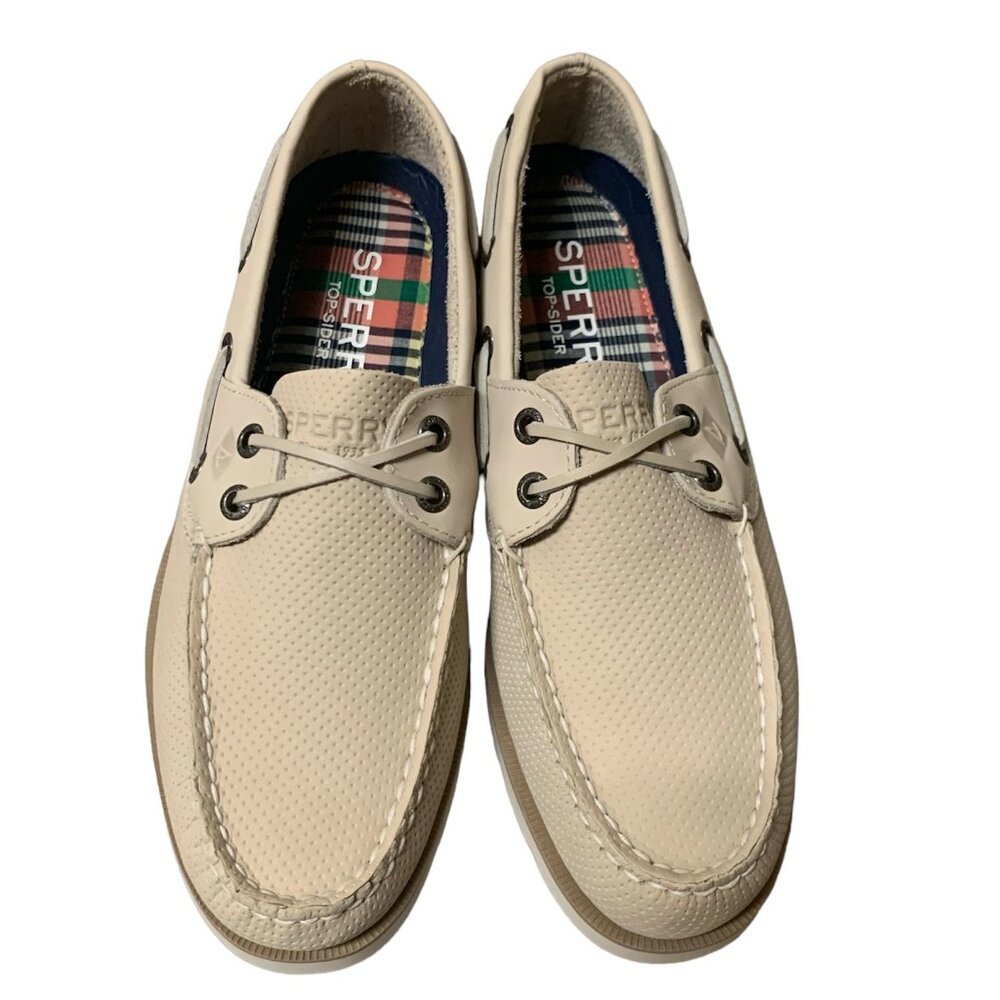 NEW Men’s Sperry Leeward X Lace Perf Ivory Size 7 NWT